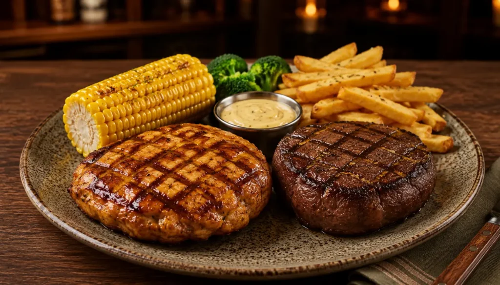 Takeout Menu Grilled BBQ Chicken & Sirloin