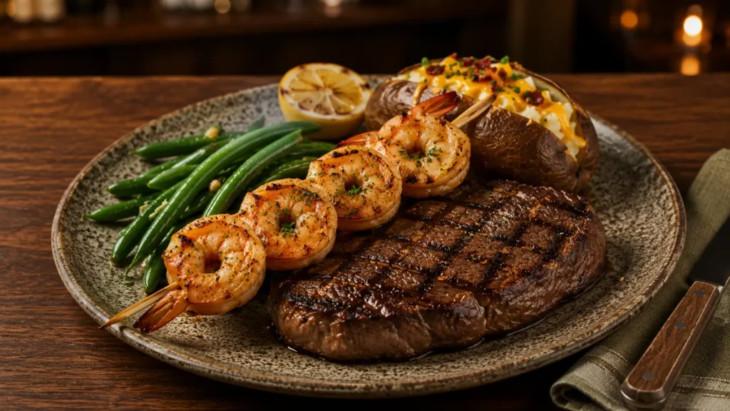 Takeout Menu Ribeye & Grilled Shrimp