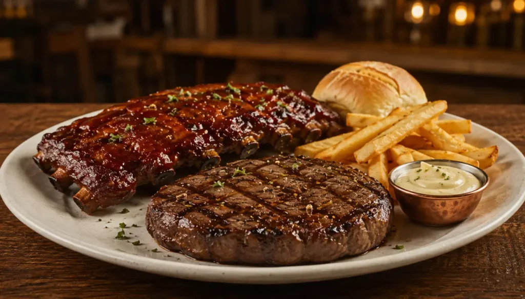 Takeout Menu Sirloin & Ribs Combo
