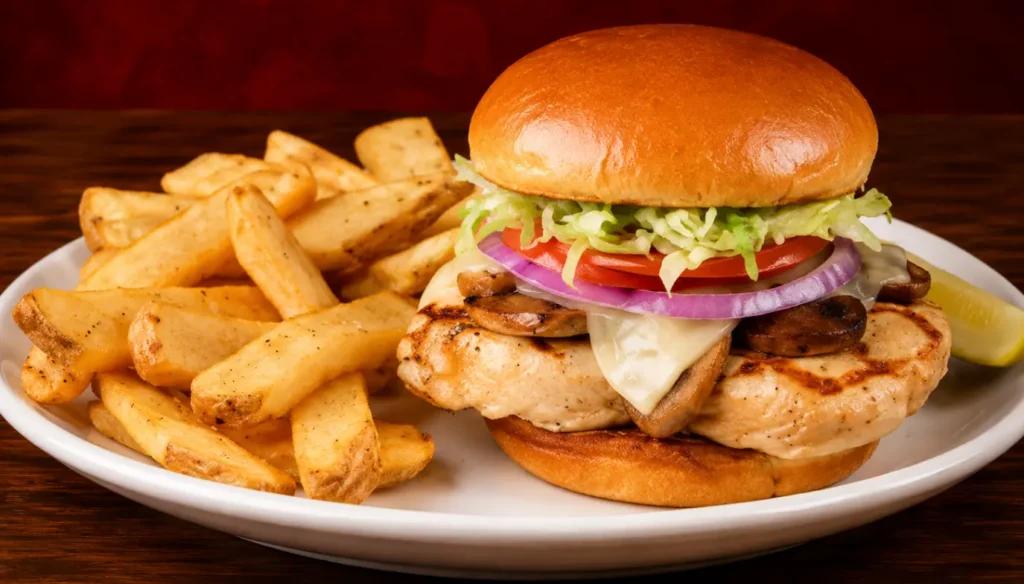 Lunch Specials Menu Mushroom Jack Chicken Sandwich
