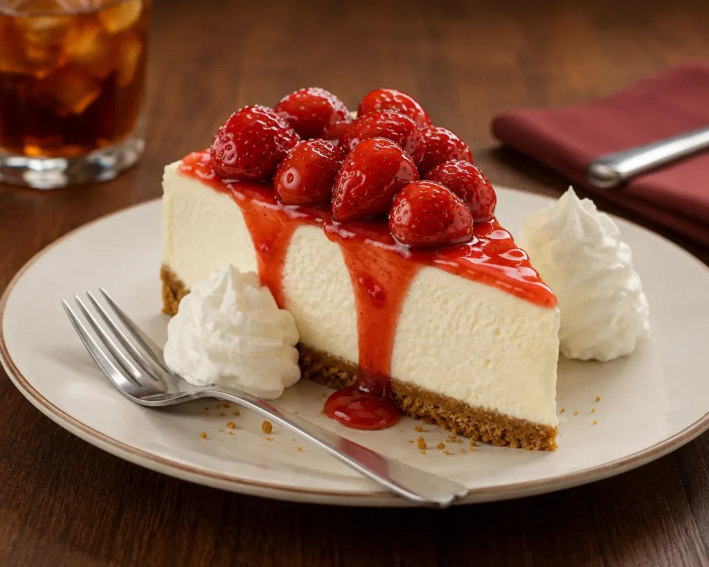 Catering Menu Strawberry Cheesecake Tray