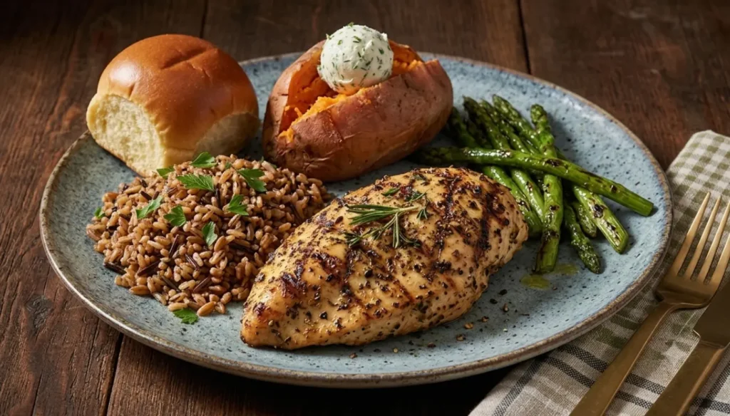 Early Dine Menu Herb Crusted Chicken